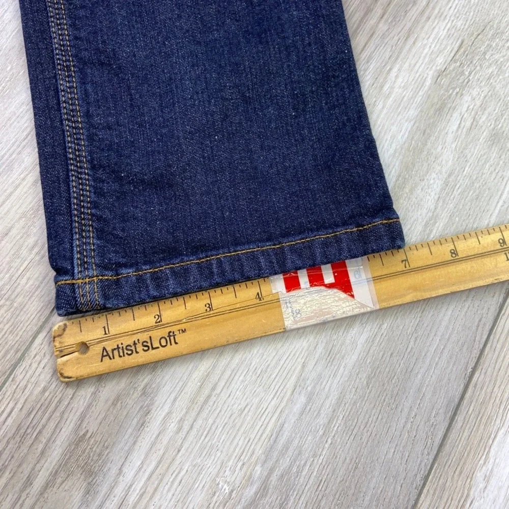 DU/ER Duer Jeans Womens  34x32 Blue Fireside Denim Mid Rise Slim Straight - Picture 8 of 16